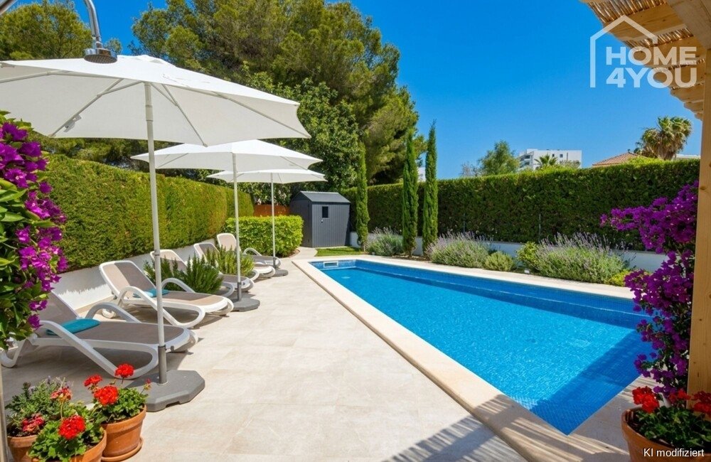 Bungalow mit ETV-Lizenz für 6 Personen, Salzwasserpool & Garten in Strandnähe, 97m², 3 SZ, 2 Bäder, Bungalow mit ETV-Lizenz für 6 Personen, Salzwasserpool & Garten in Strandnähe, 97m², 3 SZ, 2 Bäder,